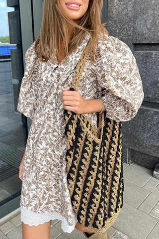 Puff Sleeve Floral Mini Dress