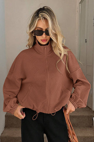 Zip-Up Textured Jacket