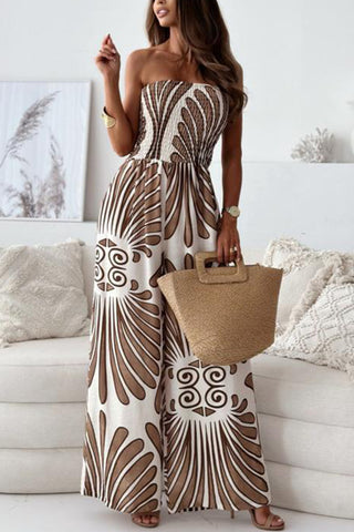 Strapless Wide-Leg Jumpsuit