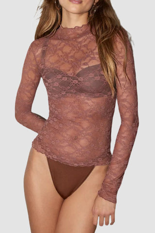 Elegant Lace Long Sleeve Blouse