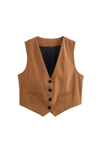 Classic Buttoned Waistcoat Vest