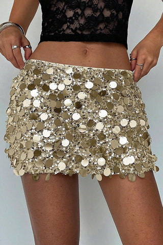 Sequin Embellished Mini Skirt