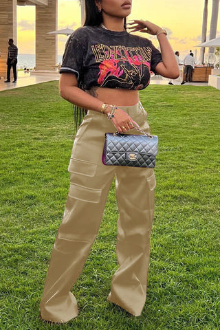 Graphic Tee with Casual Utility Pants