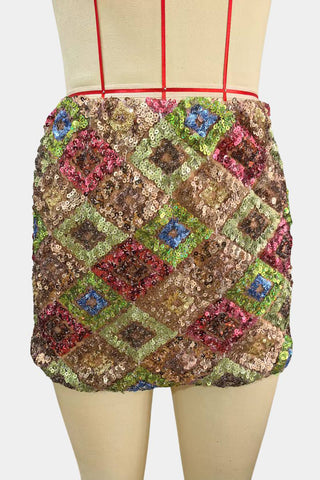 Sequin Mini Skirt