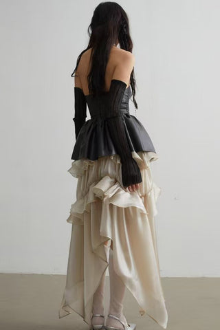 Elegant Ruffled Midi Skirt