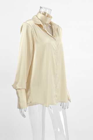 Stylish Cutout Collar Blouse