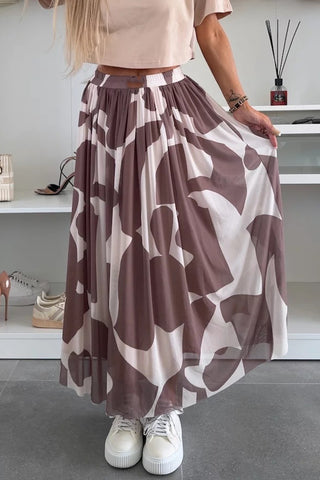 Statement Maxi Skirt with Flowing Design