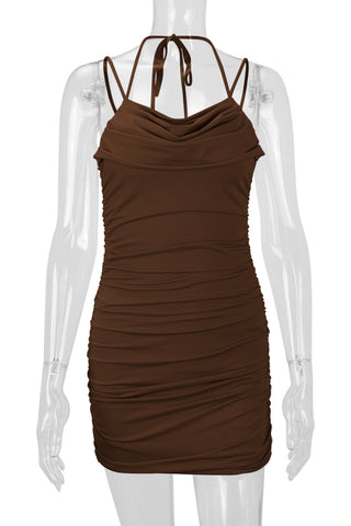 Strappy Ruched Casual Dress