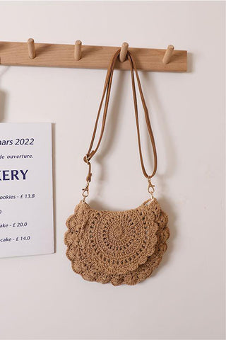 Crochet Scalloped Shoulder Bag