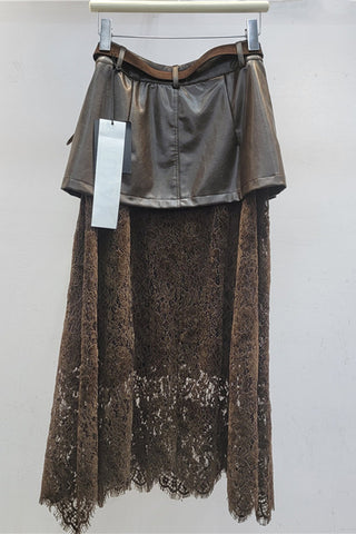 Elegant Lace Overlay Skirt