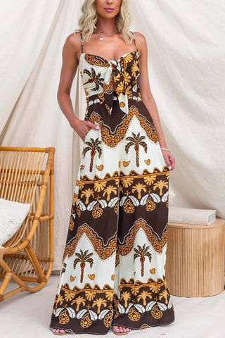 Strappy Tie-Front Jumpsuit