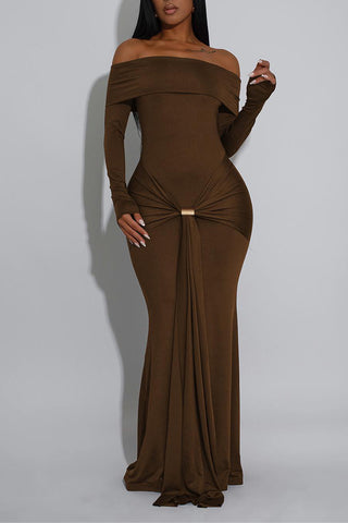 Off-Shoulder Elegant Maxi Dress