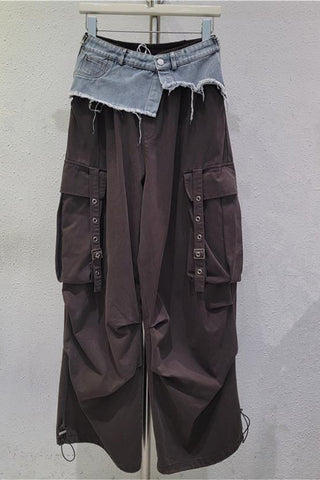 Dual-Tone Utility Cargo Pants