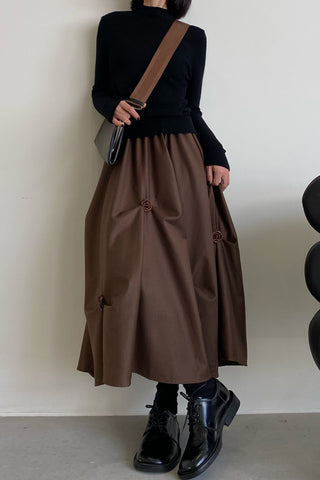 Contemporary Midi Skirt with Accents