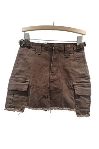 Cargo Pocket Denim Skirt