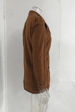 Double-Breasted Textured Blazer