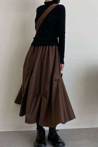 Contemporary Midi Skirt with Accents