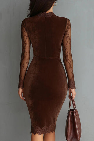 Lace-Detail Bodycon Dress