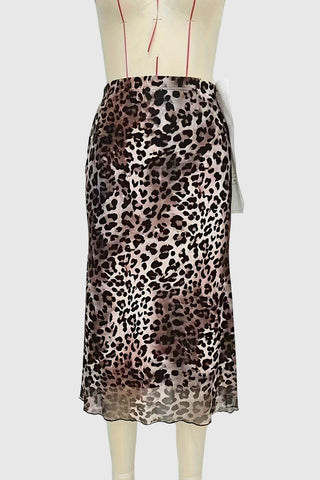 Animal Print Maxi Skirt