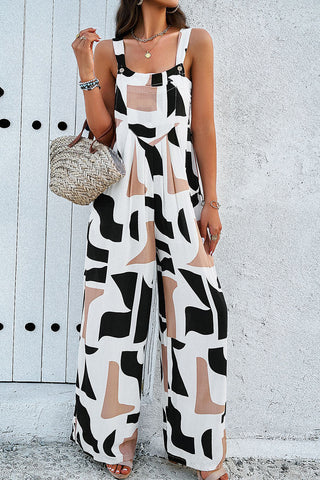 Abstract Print Wide-Leg Jumpsuit