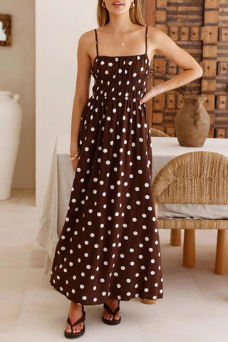 Polka Dot One-Shoulder Dress