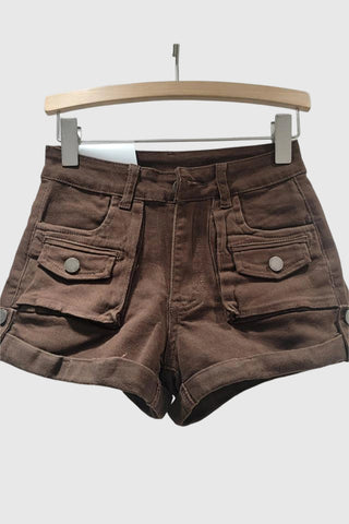 Buttoned Pocket Casual Shorts