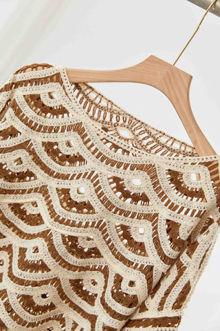 Scallop Pattern Crochet Sweater