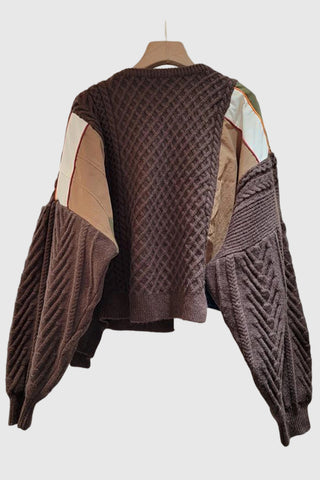 Asymmetrical Cable Knit Sweater