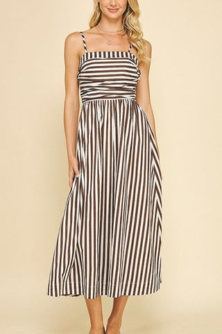 Striped Casual Maxi Dress