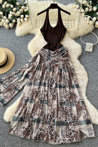Halter Maxi Casual Dress