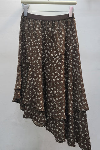 Buttoned Waist Midi Skirt