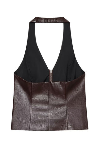 Front-Zip Sleeveless Top