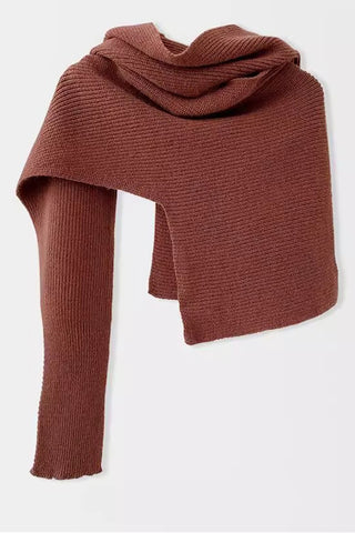 Asymmetrical Ribbed Shrug Cardigan