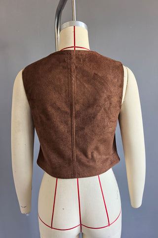 Patterned Tie-Front Vest