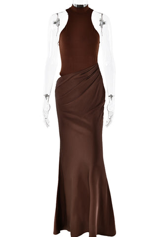 Elegant High-Neck Evening Gown