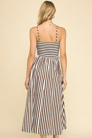 Striped Casual Maxi Dress