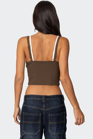 Lace-Trim Bow Accent Camisole