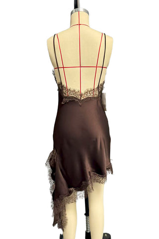 Lace-Trim Asymmetrical Cami Top