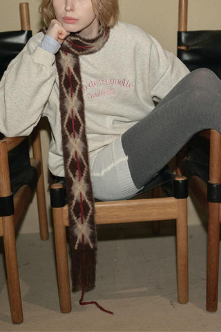 Patterned Fringe Scarf