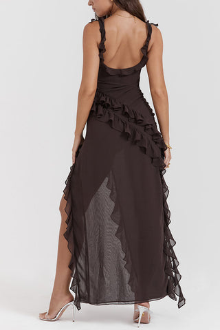 Ruffled Sleeveless Casual Dress