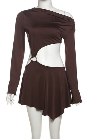 Asymmetrical Cutout Casual Dress