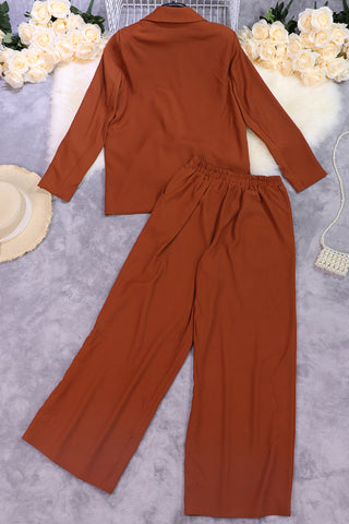 Double-Breasted Blazer and Trousers Set