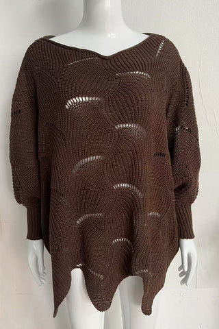 Oversized Knit Sweater with Relaxed Fit
