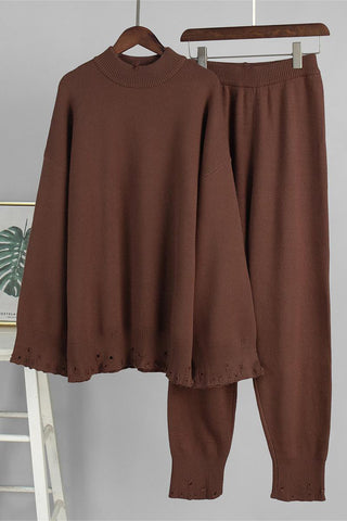 Relaxed Fit Sweater and Pants Set