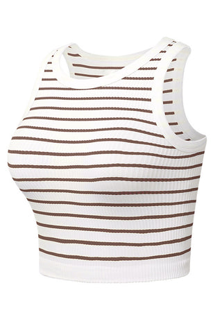 Striped Cropped Tank Top