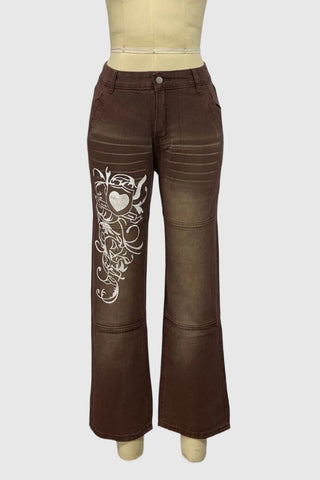 Artistic Straight-Leg Jeans