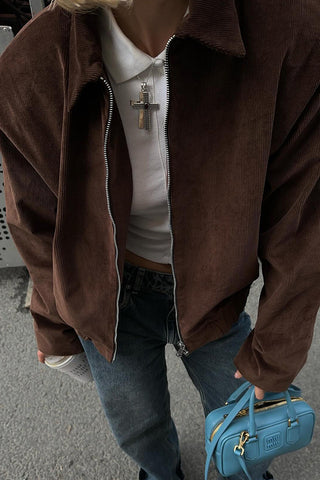 Versatile Collared Cropped Jacket