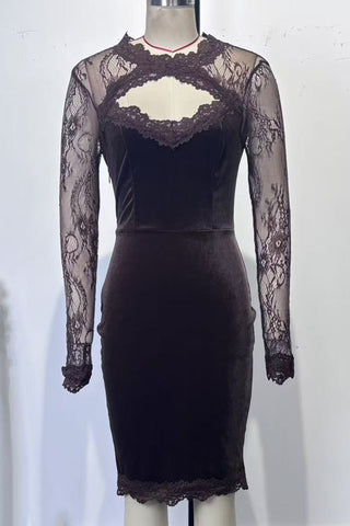 Lace-Detail Bodycon Dress