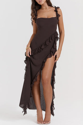 Ruffled Sleeveless Casual Dress