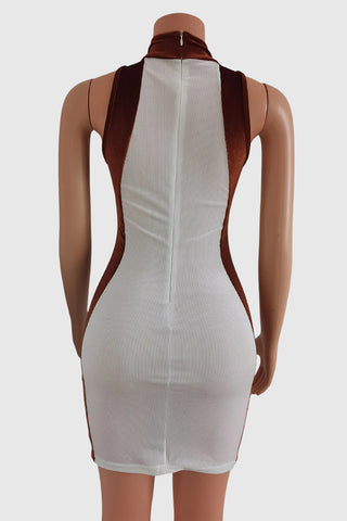 Lace-Up Halter Casual Dress